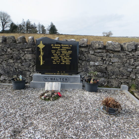 19.-Connell-Patrick-...-McWalter Grave 19: Connell McWalter families, Hillsbrook | Bernadette Forde, Killererin Heritage Society