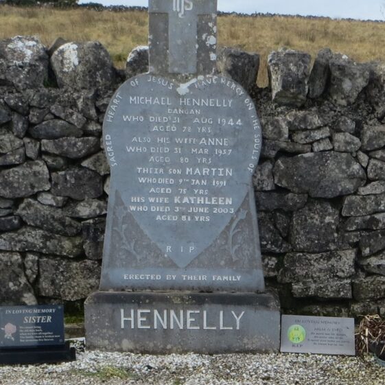 20.-Hennelly-Michael-Anne-Dangan-2 Grave 20: Hennelly family, Dangan | Bernadette Forde, Killererin Heritage Society
