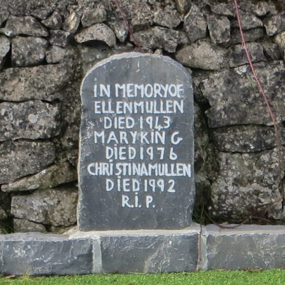 8.-Mullen-King1 Grave 8 - Inscription of gravestone of Ellen Mullen, Mary King and Christina Mullen | Bernadette Forde, Killererin Heritage Society