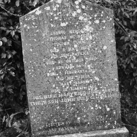 McHugh-Thomas-Togher-...-and-Bane-...Grave-No.-5-2 Grave 5 - Inscription on headstone of McGrath and Bane families, Togher Thomas and Patrick McHugh and Edward and Mary Bane and Edward's sister Mary and John Bane | Bernadette Forde, Killererin Heritage Society