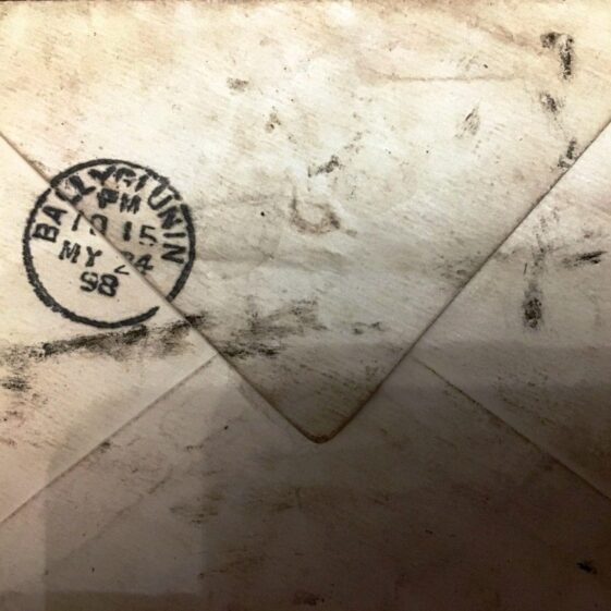 Back of envelope posted from Ballyglunin in 1898 | J. Lennon, Dundrum, Co. Dublin