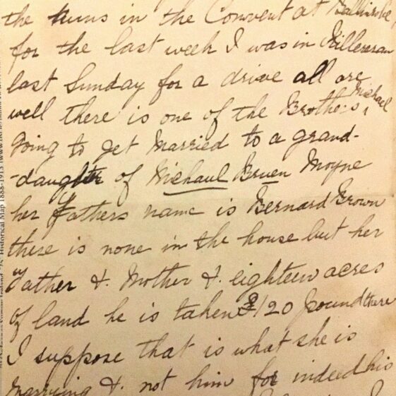 P.2 Letter posted to James Mullin in 1898 from Ballyglunin | J. Lennon, Dundrum, Co. Dublin