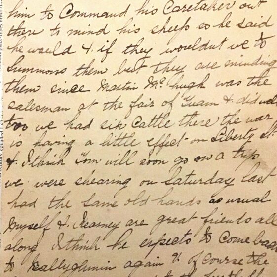 P.4 Letter posted to James Mullin in 1898 from Ballyglunin | J. Lennon, Dundrum, Co. Dublin