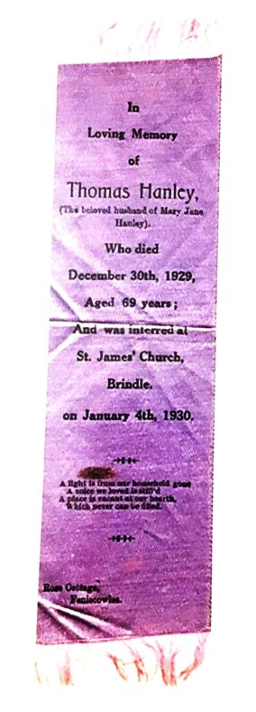 Memoriam bookmark for Thomas Peter Hanley | Photo: Sylvester Cassidy