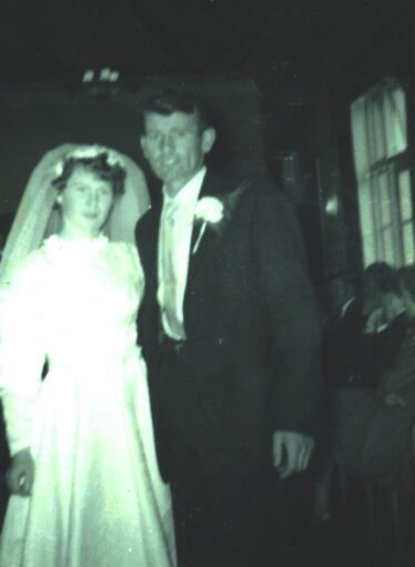 Peg and Michael Donnellan on their wedding day