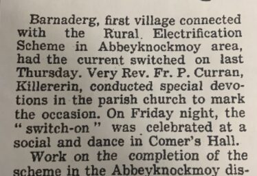 E.S.B. switch-on in Killererin