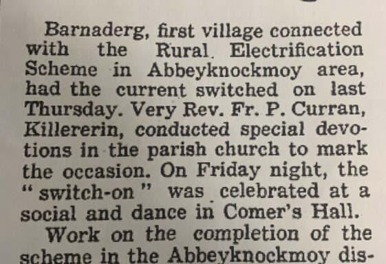 E.S.B. switch-on in Killererin