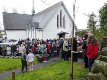 Some of crowd attending the tree planting ceremony