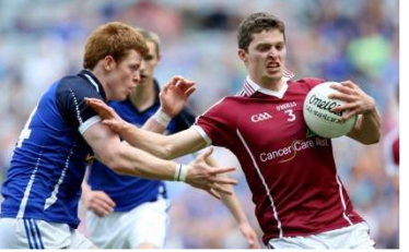 Colin Forde Galway fending off the attention of a Cavan player during the 2011 u-21 All Ireland final | https://www.hoganstand.com/article/index/147081
