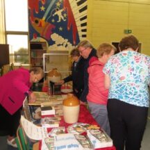 Enjoying the heritage exhibition Browsing our heritage exhibition | Photo: Bernadette Forde