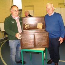 Martin Curley and Dom Dunleavy with the orphan girls box BF Martin Curley and Dom Dunleavy with the orphan girls box | Photo: Bernadette Forde