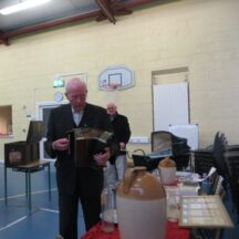 P.J. McGrath, Tuam and Killererin, playing a one row button accordion which was on display at the exhibition P.J. McGrath, Tuam and Killererin, playing a one row button accordion which was on display at the exhibition | Photo: Bernadette Forde