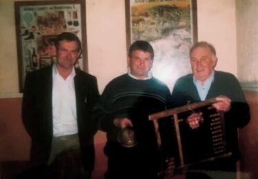 Michael J. Raftery calling time on his schooldays flanked by Paddy Burke, Gurranecoyle on left and the late Pake Nicholson, Dangan on the right. | Photo: Eileen O'Connell