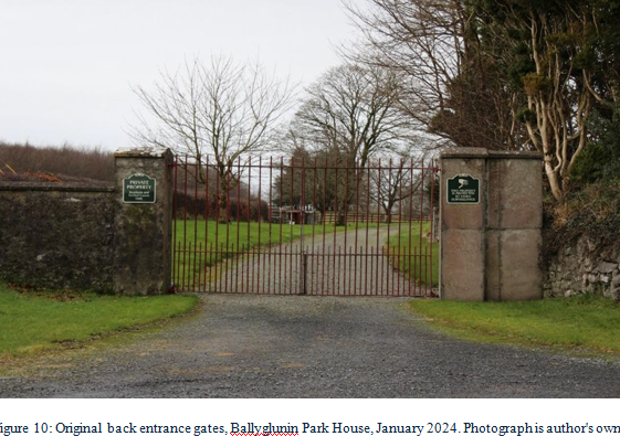 Original Back entrance gates to Balyglunin Park House | Photo: Catherine Forde