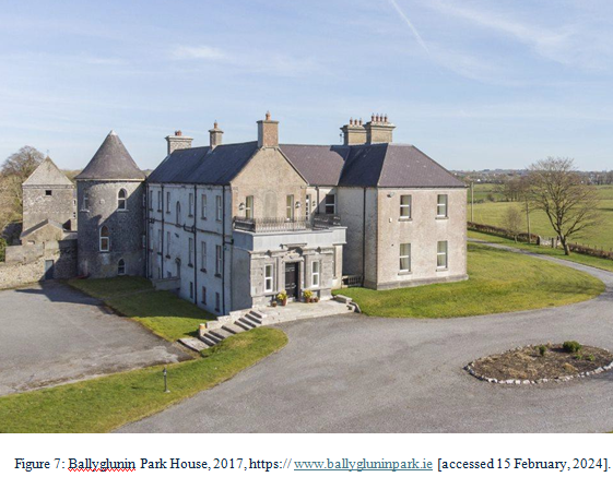 Fig. 7 - Ballyglunin Park House 2017  | Photo: https://www.ballygluninpark.ie (accessed 15 Feb. 2024)