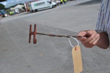 View of branding iron from side | Christy Cunniffe