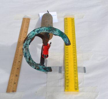 Large letter C for Cannon with traces of blue paint. | Christy Cunniffe