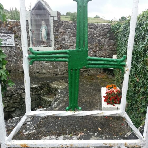 St. Brigid's Well, Copy 1 St. Brigid's Cross on the gate | B. Doherty 2020