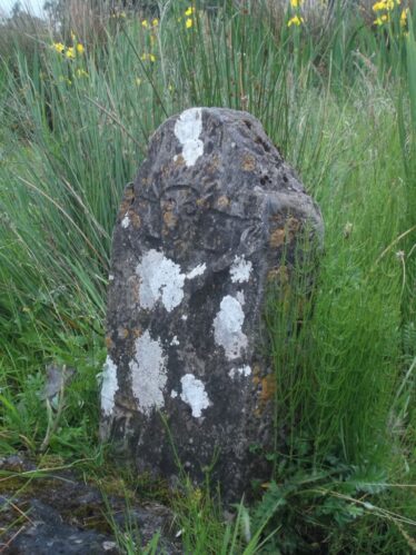 Stone marker at location of Kinreask Holy Well