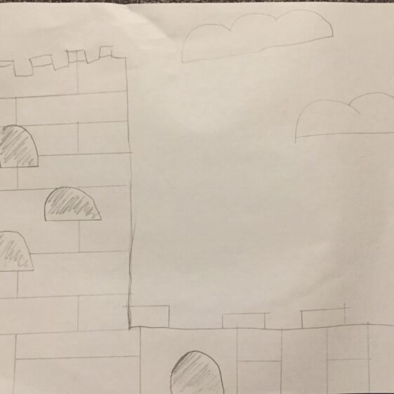 IMG-9440 Elizabeth sketch of Loughrea Castle | Elizabeth, Age 12