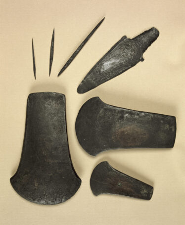 Assemblage of copper axes, a dagger and awls