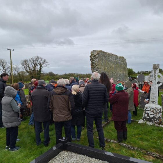 People gathered to listen to Christy Cunniffe talk about Abbeygormican | Marie Mannion