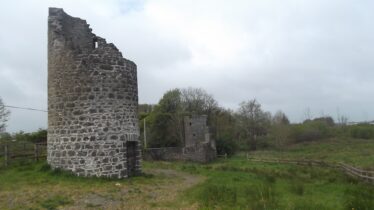 Re-pointed stone round tower