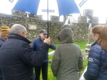 Tom Seale captivates the group with his stories and insight into The Trench Family