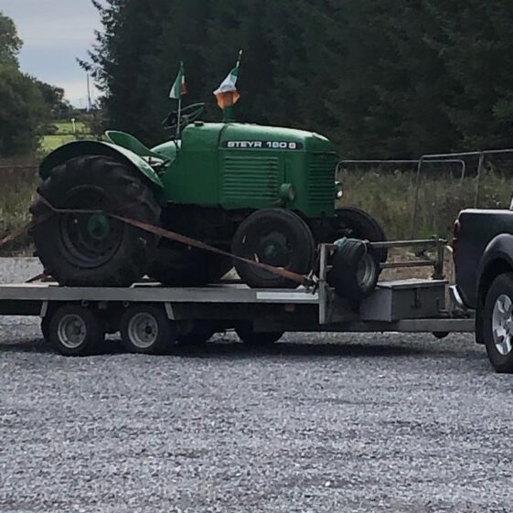 IMG-20220925-WA0031 Green tractor on a trailor | Mountbellew Vintage Club