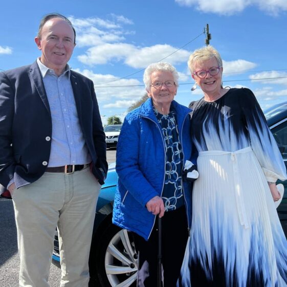 Principal Maura Hardiman, Bridie Lydon  & Tom Kenny | Courtesy of Patricia Kenny Photography