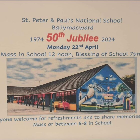 50th Jubilee Invitation | Courtesy of Ballymacward Primary School