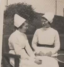 Nurse Broderick and Colleague - time for tennis Nurse Broderick & Colleague | Courtesy of Fr Ray Sweeney