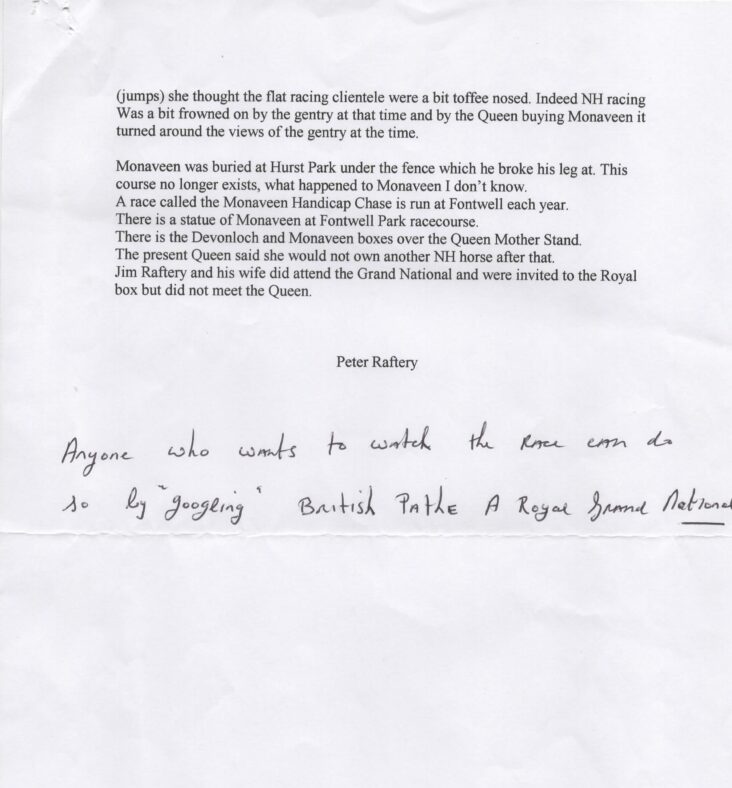 MONAVEEN The Royal Connection | Courtesy of Peter Raftery