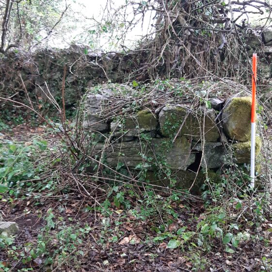 Altar type structure at western end of Teampall Beag enclosure Altar type structure at western end of Teampall Beag enclosure | Moycullen Heritage