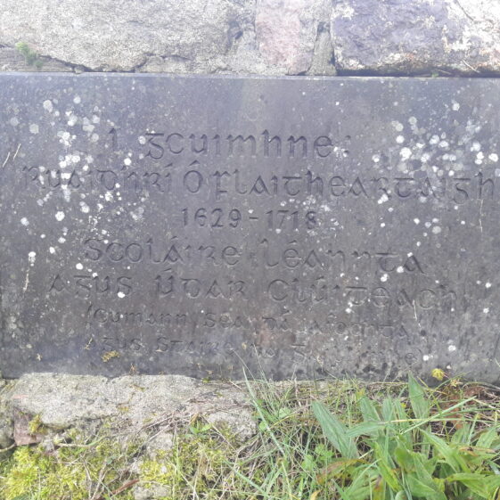 Plaque at Páirc Lár, Spiddal | Moycullen Historical Society