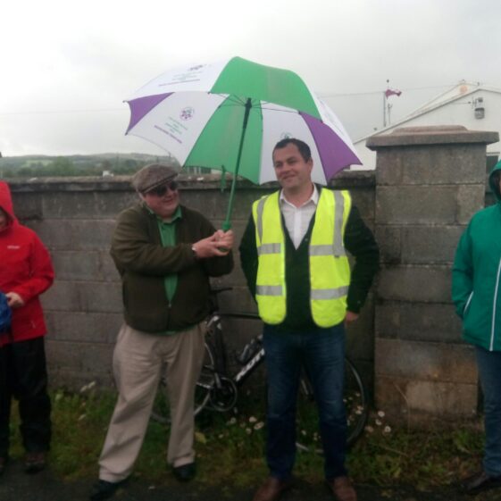 Cllr Noel Thomas launches Moycullen's Mini Burren Heritage Trail at the Rocks Road | Moycullen Historical Society