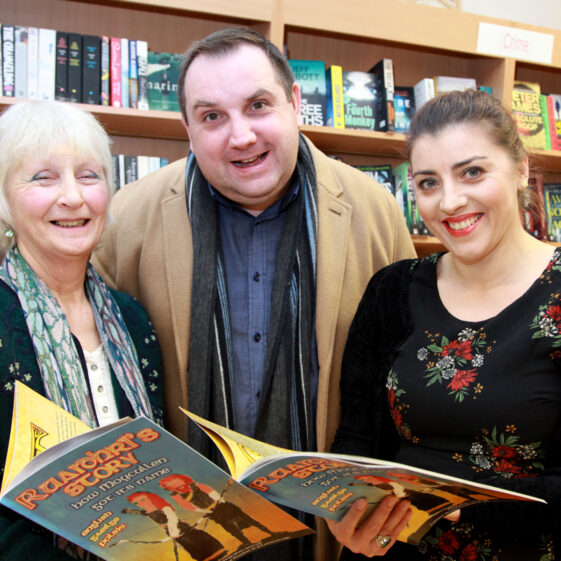 At the book launch of 
