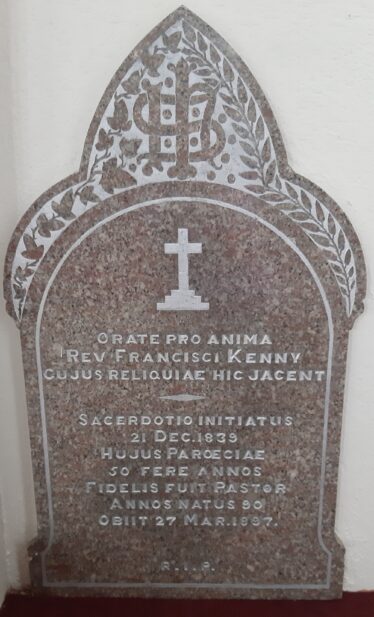Memorial to Rev F Kenny at the Church of the Immaculate Conception Moycullen