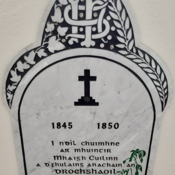 Famine Memorial at the Church of the Immaculate Conception Moycullen | Photo Moycullen Heritage