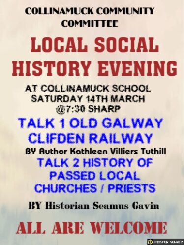 Ad Poster for Local Social History Evening