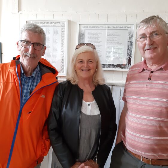 Award winning Belfast Journalist Noel Russell visits Moycullen Heritage while researching former Moycullen resident Patrick Devlin who led a memorable Army career. Noel Russell, May Molloy, Joe Loughnane. Award winning Belfast Journalist Noel Russell visits Moycullen Heritage while researching former Moycullen resident Patrick Devlin who led a memorable Army career. Noel Russell, May Molloy, Joe Loughnane. | Moycullen Heritage