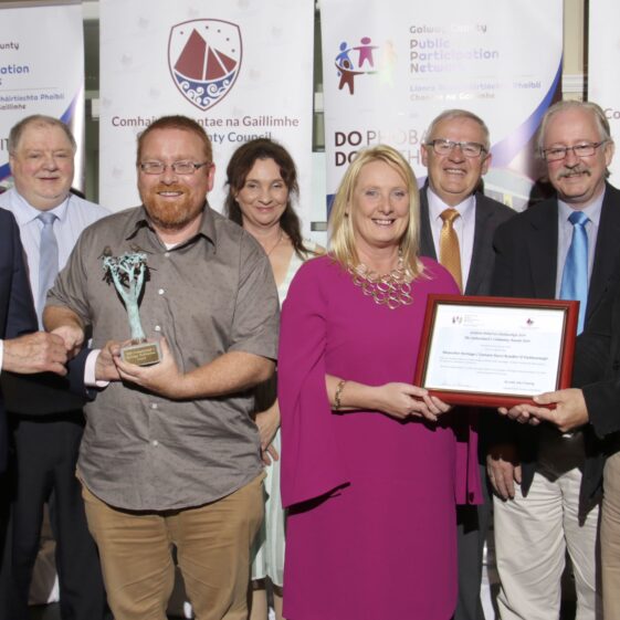 Cathaoirleach Seán O'Tuairisg, Tomas O'Cadhain, Mark McNally, Tara deRenzy, Hazel Morrison, Walter McDonagh, Eugene Jordan, Christy Cunniffe | Moycullen Heritage
