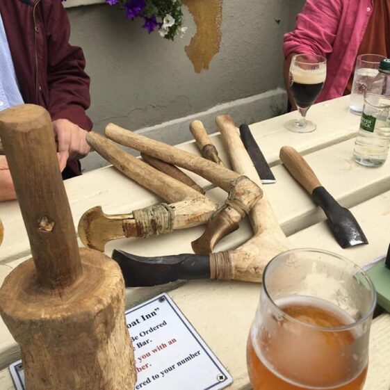 Some of the traditional tools used to create the Lee's Island 5 Replica vessel Some of the traditional tools used to create the Lee's Island 5 Replica vessel | Hazel Morrison