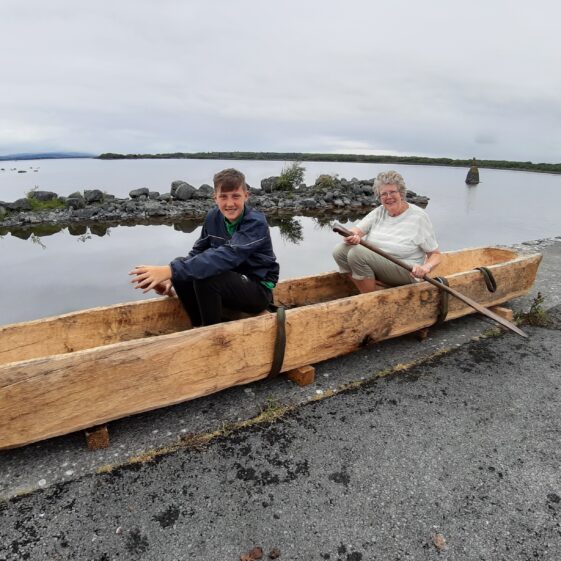 Mary Kyne Oughterard Heritage with her grandson Michael | Moycullen Heritage