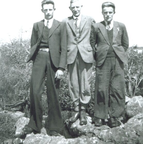 Sean Connell, Pat Faherty and Mick Faherty - Circa 1944 | Photo:  Rita Faherty