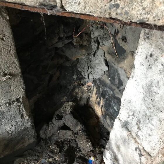 A fireplace still remains within an old Connell homestead. | Photo Courtesy John Connell