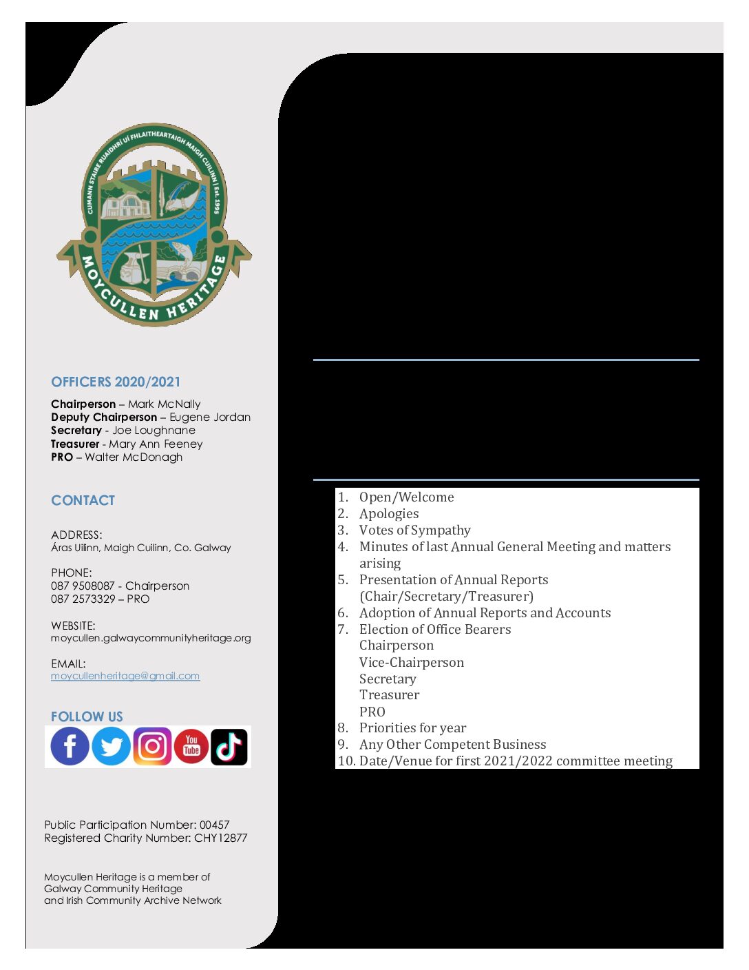 AGM 2021 AGENDA