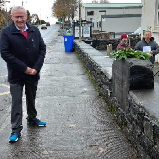 Walter McDonagh lays the wreath at Commemoration Ceremony 2021 | © Moycullen Heritage