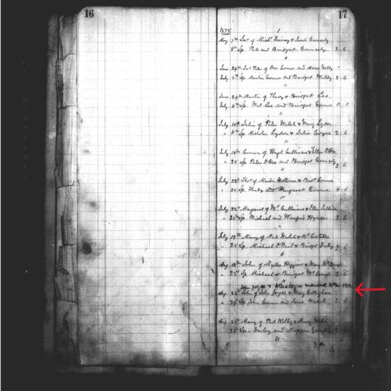 John Joyce from Killannin Baptism Record 29 Aug 1875 | https://registers.nli.ie/parishes/0633