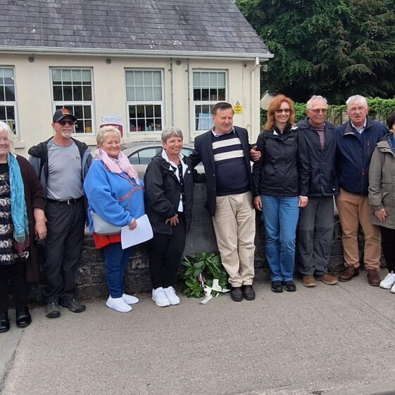 O'Malley family Moycullen and USA with members of Moycullen Heritage at Commemoration Stone Aras Uilinn 23 May 2024 | Moycullen Heritage
